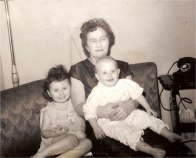 My birth Mom Cecelia with my sister Audrey and brother Ben - Circa 1943